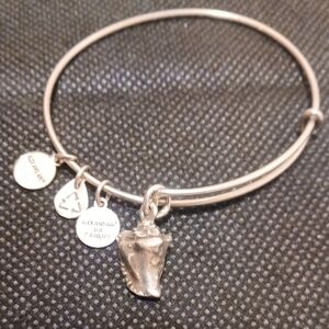 Alex and Ani - Energy Infused, Silver Colored Bracelet W/ Sea Shell Charm & ...